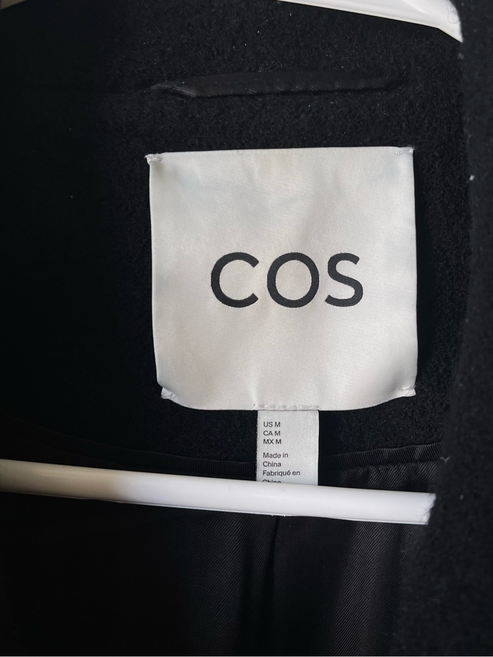 COS Men's Black Wool Zip Jacket Size Medium - Picture 3 of 7